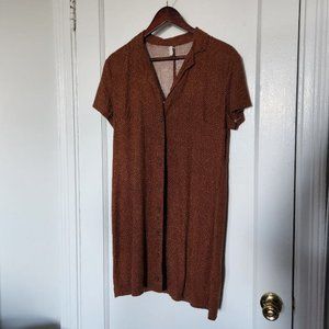 Urban Outfitters brown polka dot mini dress